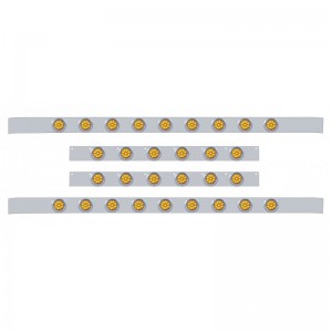 S.S. Kenworth60" Sleeper Light Panel With Thirty 9 Amber Led 2" Light With Visor - Amber Lens