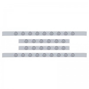 S.S. Kenworth60" Sleeper Light Panel With Thirty 9 Amber Led 2" Light With Visor - Clear Lens