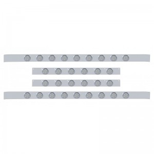 S.S. Kenworth60" Sleeper Light Panel With Thirty 7 Amber Led 2" Reflector Light With Visor - Clear Lens