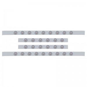 S.S. Kenworth60" Sleeper Light Panel With Thirty 9 Amber Led 2" Beehive Light With Visor - Clear Lens