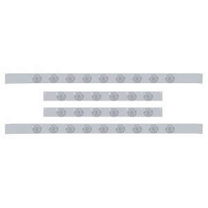 S.S. Kenworth60" Sleeper Light Panel With Thirty 9 Amber Led 2" Light With Bezel - Clear Lens