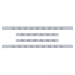 S.S. Kenworth60" Sleeper Light Panel With Thirty 7 Amber Led 2" Reflector Light With Bezel - Clear Lens