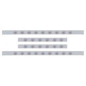 S.S. Kenworth60" Sleeper Light Panel With Thirty 9 Amber Led 2" Beehive Light With Bezel - Clear Lens