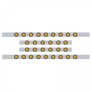 S.S. Kenworth60" Sleeper Light Panel With Thirty 9 Amber Led 2" Light With Grommet - Amber Lens