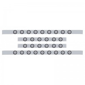 S.S. Kenworth60" Sleeper Light Panel With Thirty 9 Amber Led 2" Light With Grommet - Clear Lens