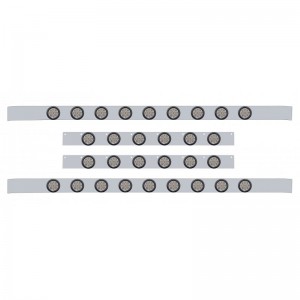 S.S. Kenworth60" Sleeper Light Panel With Thirty 9 Amber Led 2" Reflector Lt With Grommet - Clear Lens