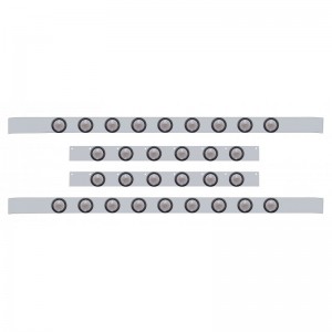 S.S. Kenworth60" Sleeper Light Panel With Thirty 9 Amber Led 2" Beehive Lt With Grommet - Clear Lens