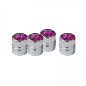 (4/Card) Diamond Valve Caps - Purple