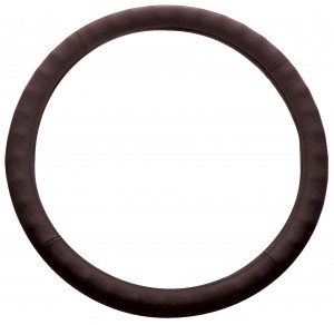 18" Leather Steering Wheel Cover - Burgundy
