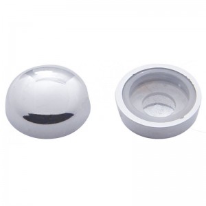 Chrome Plastic Snap-On Cap - Size 14/14 Screw