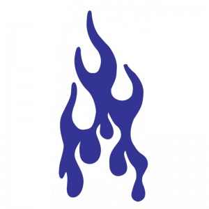 Rubber Peterbilt Replacement Flame Insert - Blue