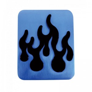 Anodized Blue Aluminum Peterbilt Replacement Flame Pedal - Clutch