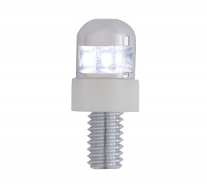 (2/Card) I White Led Fastener W/ Stainless Steel Housing