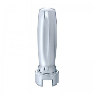 Chrome "Vegas" Grooved Gearshift Knob With Mounting Adaptor - Vertical