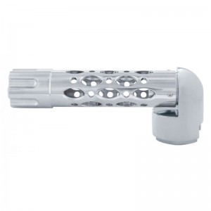 Chrome "Austin" Gun Cylinder Gearshift Knob With Mounting Adaptor - Horizontal