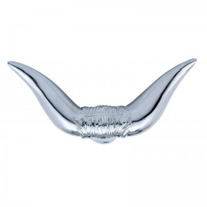 Chrome Hood Ornament - Bull Horn
