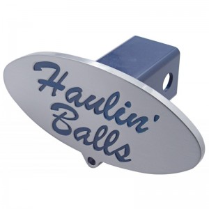 Aluminum "Haulin' Balls" Logo Hitch Cover