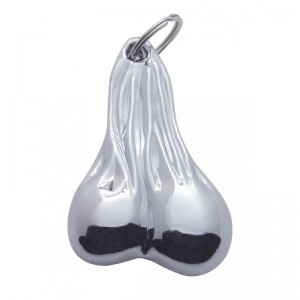 Chrome Plastic Medium Balls Novelty Key Chain