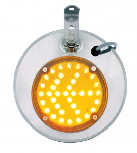 Stainless Steel 8 1/2" Convex Heated Mirror With Led - Passenger