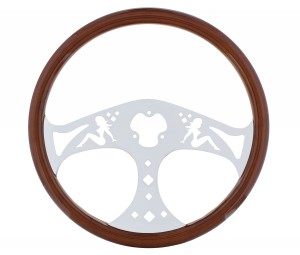 18" Chrome Steering Wheel - 3 Spoke "Lady"