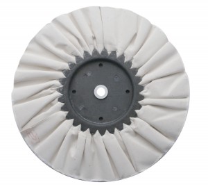 6" White Treated Airway Buff - 12 Ply, 3/4" Arbor