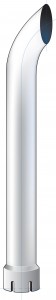 Curved Exhaust, 5" Dia., Bottom, 36" L