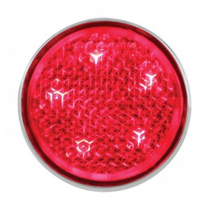 5 Red Led Stud Mounting Auxiliary/Utility Light - Red Lens
