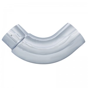 Chrome 90 Angled Expended Elbow, 6" O.Dia., 5" I.Dia. - 13" X 13" Diameter