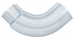 Chrome 90 Angled Expended Elbow, 7" O.Dia., 5" I.Dia. - 24" X 24" Diameter