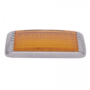 21 Amber Led Flush Mount S/T/T & P/T/C Light With Bezel - Amber Lens