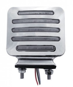 Flatline Double Face Double Post Square Clear LED