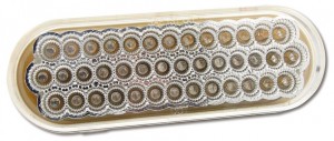 Oval Clear Amber Stop, Turn & Tail LED, (40 Diodes)