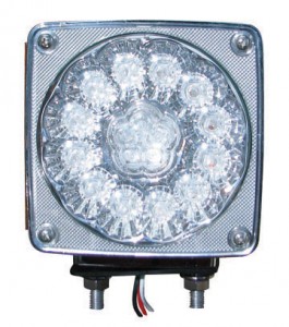 Super Diode Double Face Double Post Square Clear LED, Driver Side, (38 Diodes)