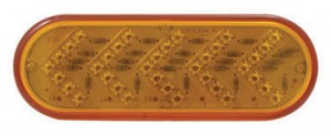 Oval Sequential Arrow Amber LED, (35 Diodes)