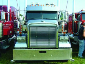 16inch Freightliner, Mid Roof Sunvisor with 10 X 2inch LED & Bezels, (1991+)