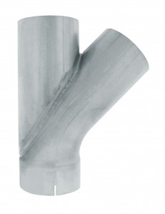 Aluminized Universal 45 Degree Y Pipe - 5" Dia., 13" L