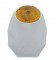 Chrome 1 1/2" X 2" Nut Cover W/ Reflector - Amber