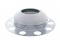 Chrome Front 3Pc. Axle Cover W/ Hubdometer Hub Cap - Aluminum Ring