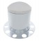 Chrome Rear 3Pc. Axle Cover - Aluminum Ring