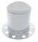 Chrome Rear 3Pc. Axle Cover - 10 Holes Uni-Mount Ring