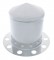 Chrome Pointed Rear 3Pc. Axle Cover - 10 Holes Uni-Mount Ring