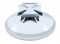 Chrome Plastic Rear Axle Cover Hub Cap W/ Iron Cross Spinner