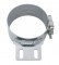 Stainless Steel 6" Butt Joint Exhaust Clamp W/ Straight Bracket