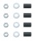 Welded Stud Top Mud Flap Plate Mounting Hardware - Nut/Washer X 4
