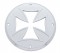 Chrome Plastic 4" Flat Light Iron Cross Light Bezel