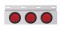 Stainless Steel Top Mud Flap Light Bracket W/ Three 4" Incandescent Light W/ Grommet - Red Lens