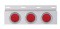 Stainless Steel Top Mud Flap Light Bracket W/ Three 4" Incandescent Light W/ Visor - Red Lens
