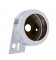 Chrome Universal Mud Flap Hanger End Light Bracket W/ Round 2" Light Cutout