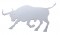 Stainless Steel 12" X 7" Bull Cutout W/ Welded Stud - Facing Right