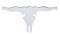 Chrome 3 1/4" X 6 5/8" Small Horn Skull Cutout - Welded Stud
